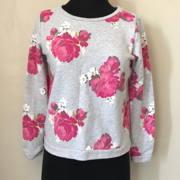 LOFT Tops - LOFT Petites Floral Crew Neck Sweater